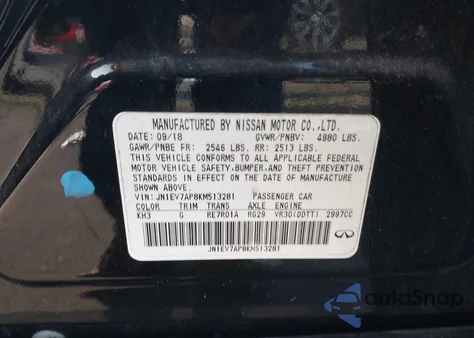 2019 Infiniti Q50 3.0T Luxe z USA, uszkodzony, nr VIN JN1EV7AP8KM513281